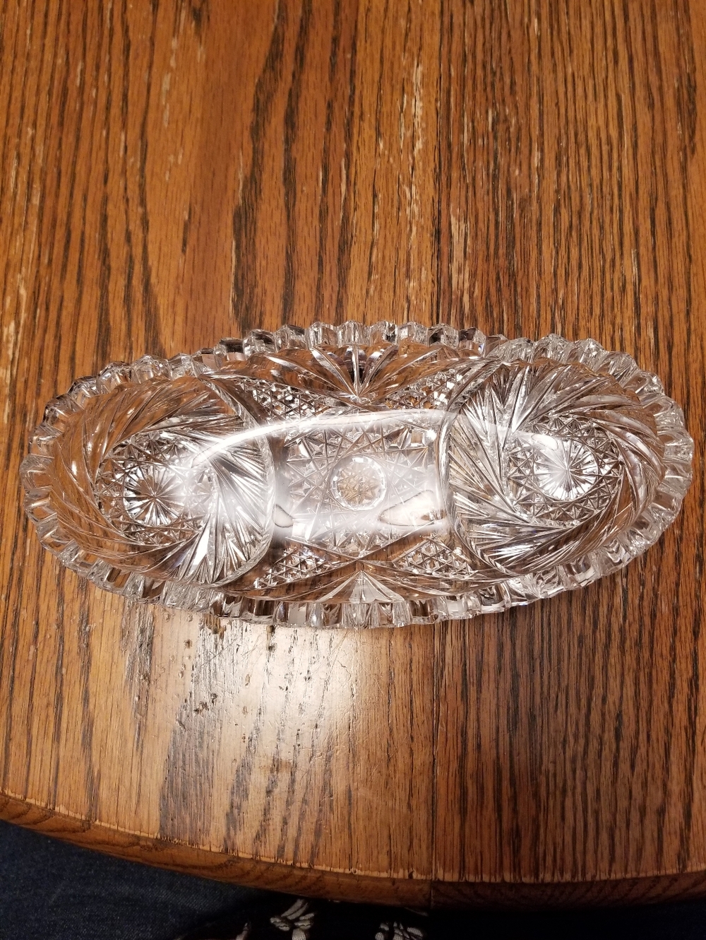 Vintage   Crystal Decorative Tray - Clear